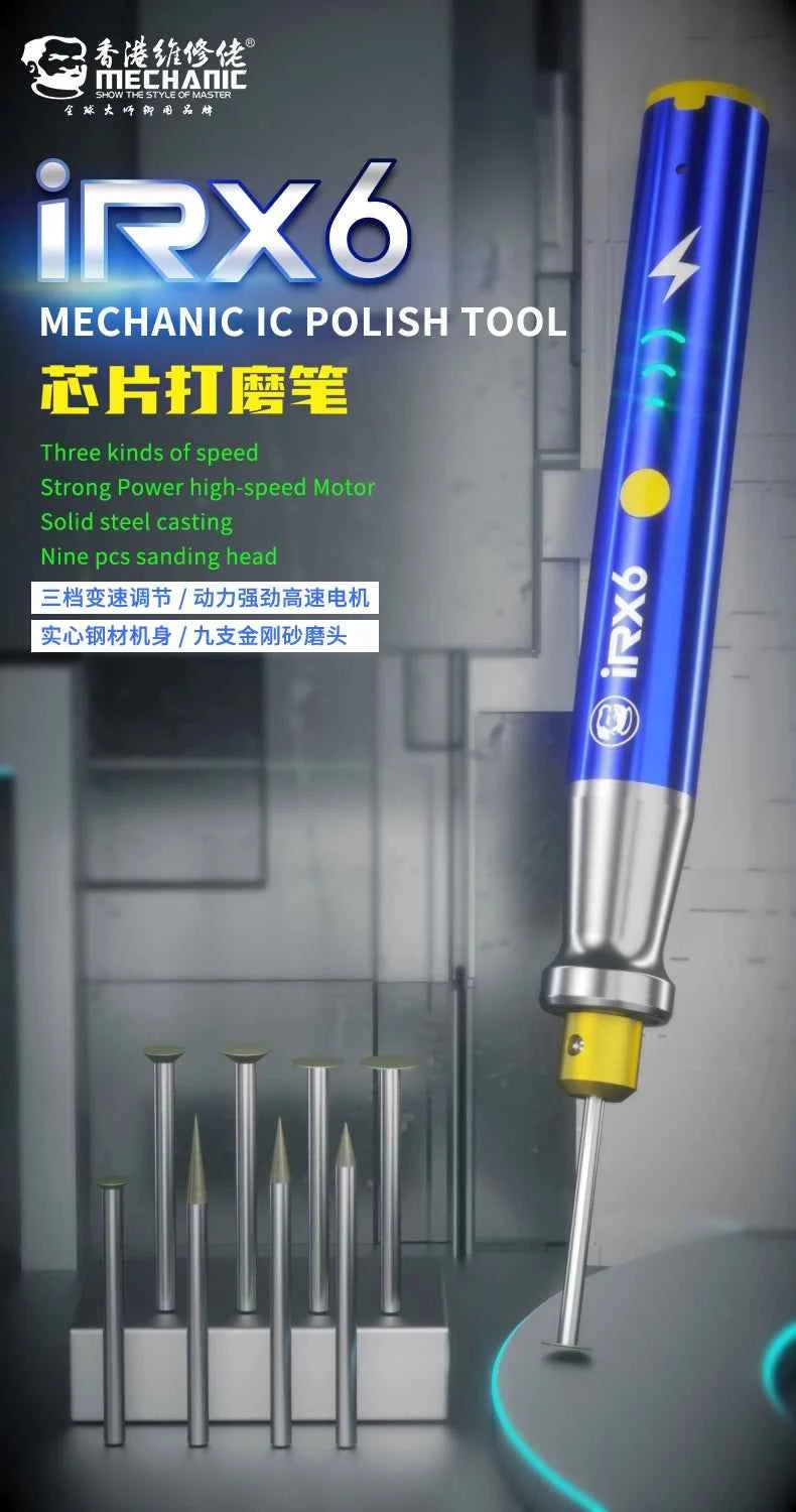 MECHANIC IR X6 Charging Wireless Small Handheld Chip Polishing Pen MINI Electric Carving Pen Grinding Machine for Mobile Phone