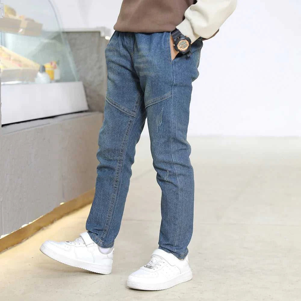 IENENS 4-11 Years Boys Slim Straight Jeans Children Denim Long Pants Kids Casual Trousers The jack market .AU The jack market .AU Mum & Kids: Essential Products for Every Family $ 37 14:771#Navy blue;200000463:200661900#6 Years