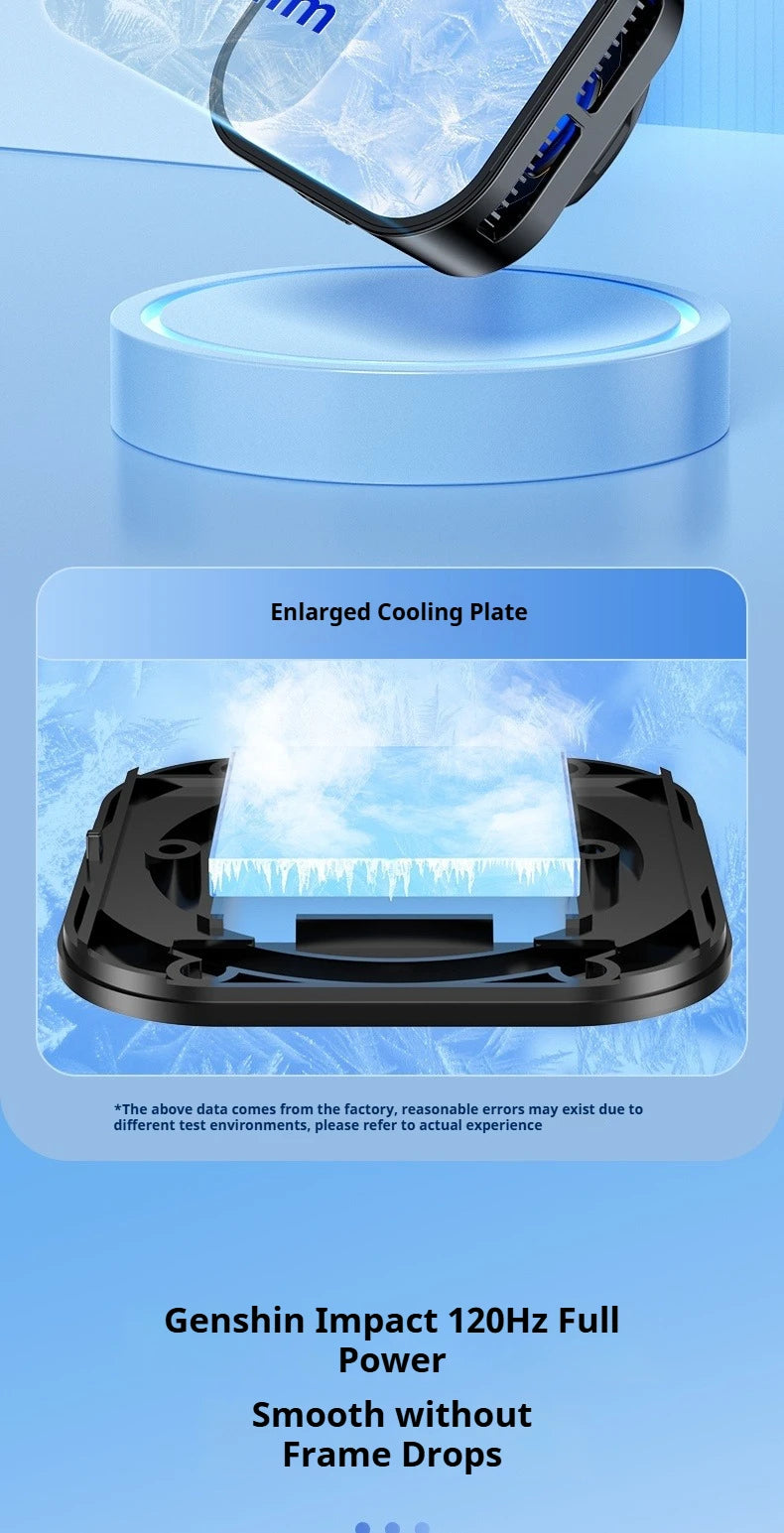 New Mobile Phone PUBG Game Cooler Semiconductor AI Temperature Control with RGB Light Magnetic/Back Clip Cooling Radiator