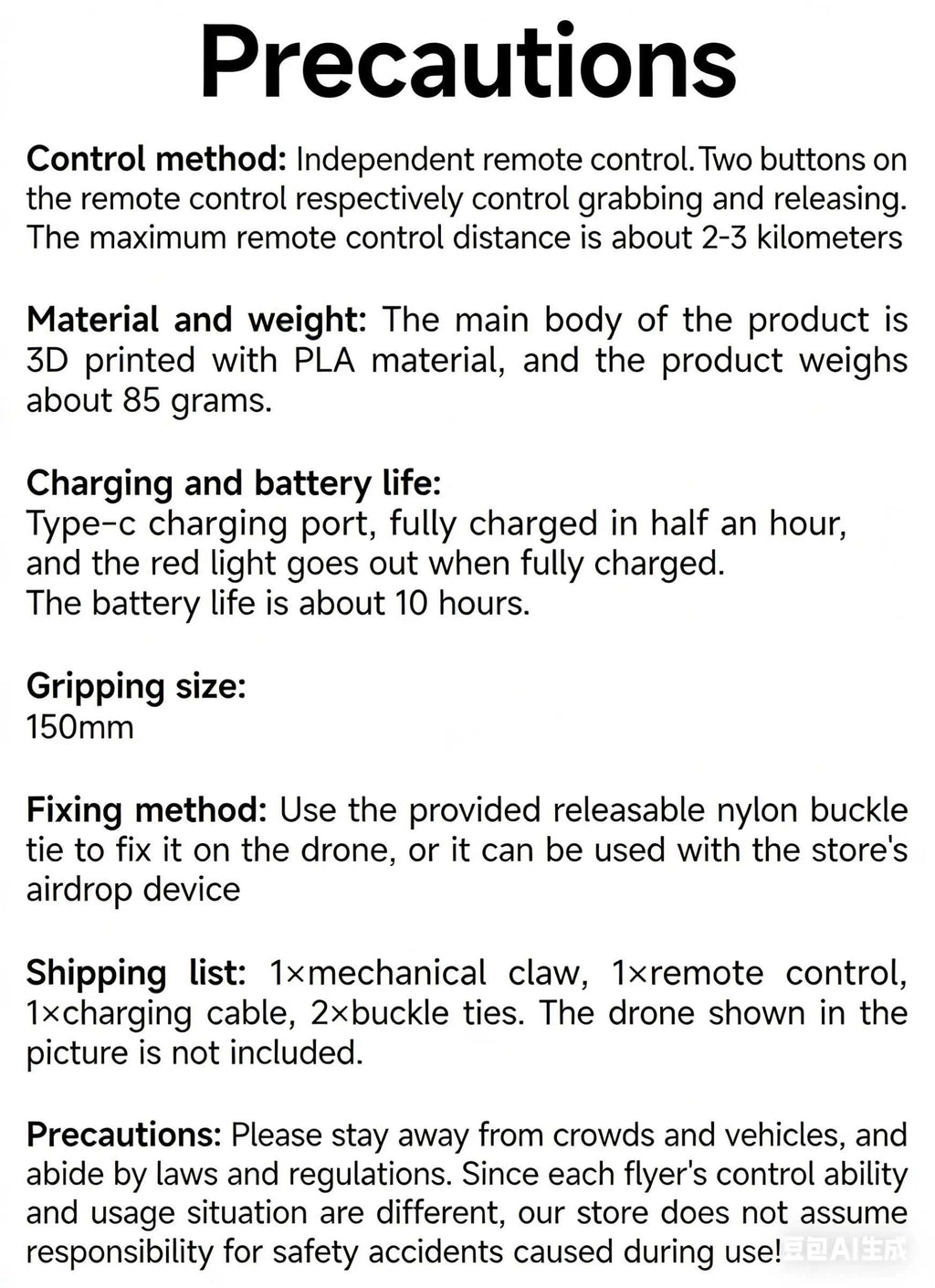 Universal Drone Mechanical Claw Remote Control Gripper Payload Dropper for DJI Mavic 3/Mini 5 Pro/Air 3/Autel Accessories The jack market .AU The jack market .AU Drones $ 92 14:350850#Silver