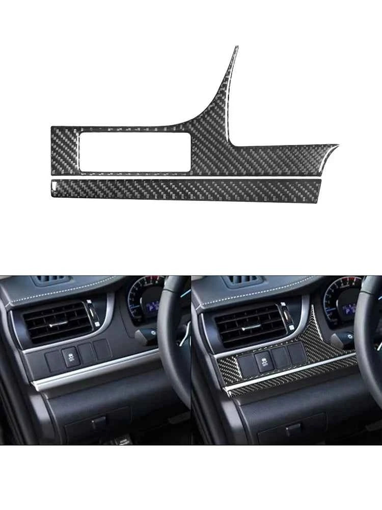 Carbon Fiber Material Black Stickers Cover Trim For Toyota Camry 2012 2013 2014 Car Interior Decorative Accessories