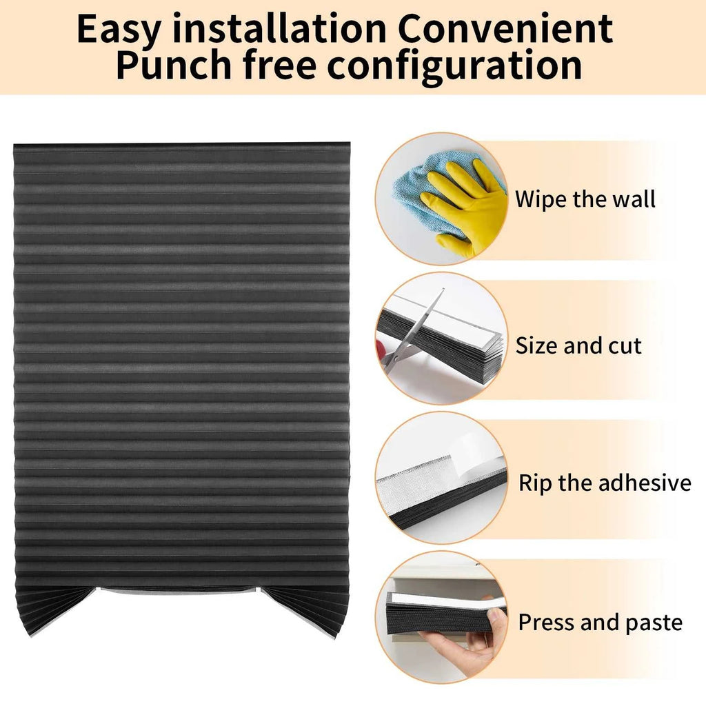 1Pc Shades Self-adhesive Half/Full Windows Nonwoven Folding Curtain Bathroom Balcony Living Room Balcony Curtains Pleated Blinds The jack market .AU The jack market .AU Home $ 51 14:365458#60X150CM Full