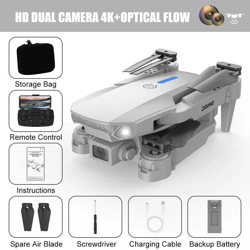 E88pro Drone Professional Dron Optical Flow 4k Dual Camera Aerial Photography Four Axis Aircraft RC Quadrotor children's toys The jack market .AU The jack market .AU Drones $ 72 14:1052#Gray-Two Camera