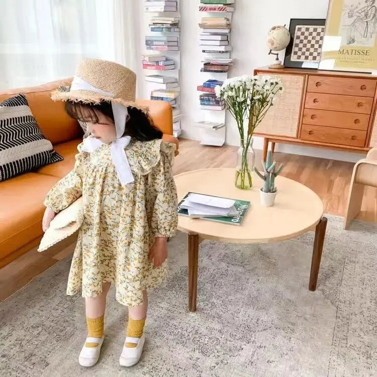 Sweetheart Couture Princess Dress - Casual Pink Cotton-Linen Dress with Big Turn Down Collar for Summer 2023