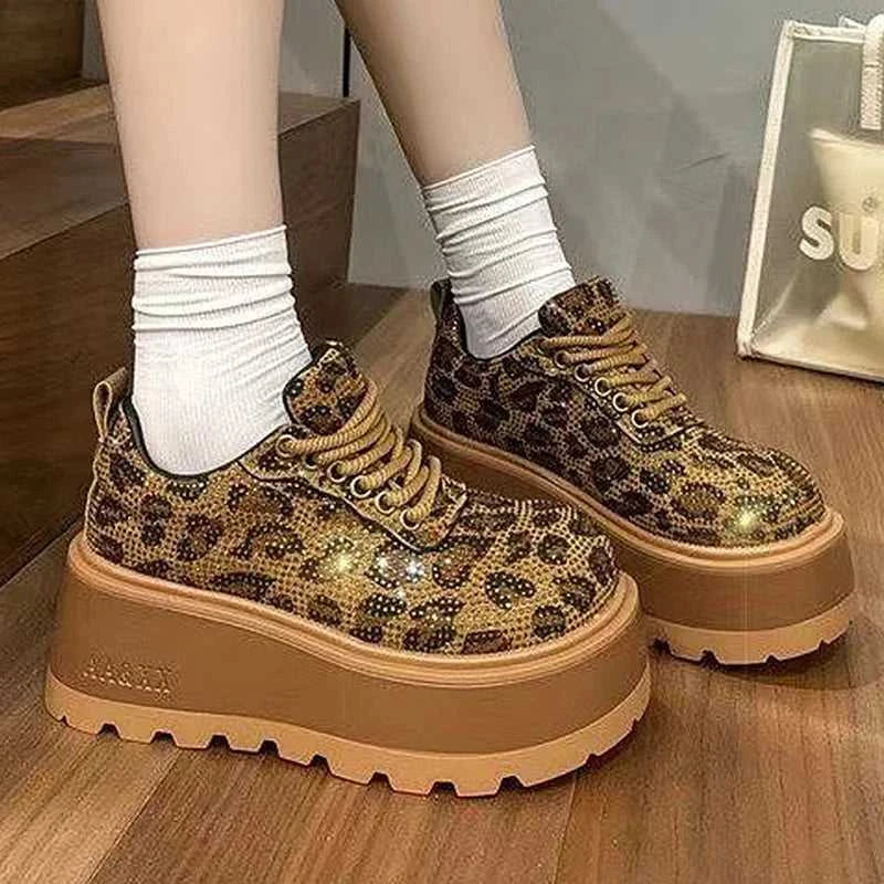 Luxurious Rhinestone Women's Shoes Leopard Lace-up Fashion Motorcycle Boots Thick Soled Lightweight High Street Mujeres Sneaker The jack market .AU The jack market .AU Step Up Your Style: Trendy Shoes for Every Occasion! $ 87 14:1254#Angola Red;200000124:200000334