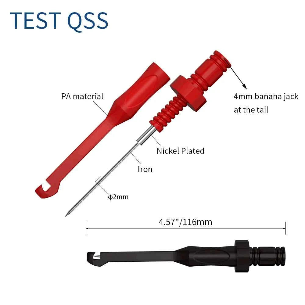 QSS Multimeter Test Leads Kit Digital Electrical Test Probes Set for Automobile Circuit Repair Wire-Piercing Needle