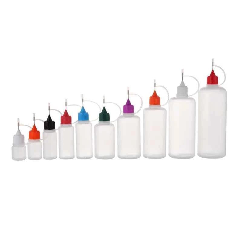 5Pcs 3ml 5ml 10ml 15ml 30ml 50ml 100ml 120ml Empty Plastic Squeezable Needle Tip Cap Dropper Bottles Eye Liquid Juice Containers