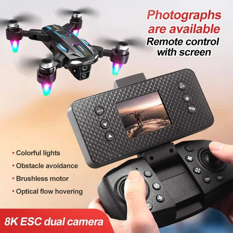 New A22 Drone Aerial 8K HD Dual-Camera GPS Brushless Motor Optical Flow Hovering With Screen Remote Control Folding Drone The jack market .AU The jack market .AU Drones $ 57 14:175#Parking-Apron-Blue