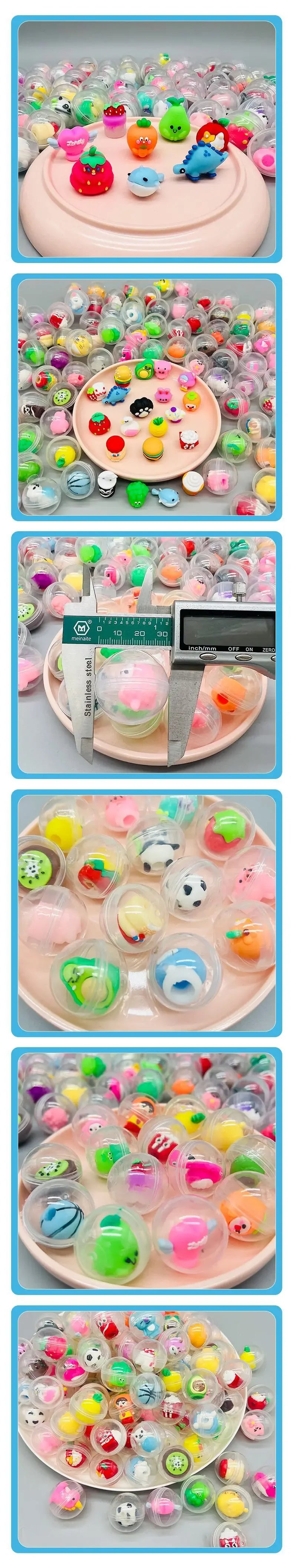 Transparent Twisted Egg for Mini Claw Machine Toys Accessories Cute Animal Plush Dolls Doll Kids Arcade Crane Machine Gift 32mm