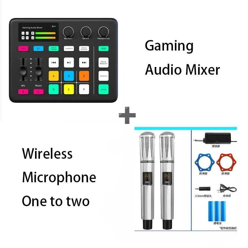 Live Sound Card with DJ Mixer Effects Audio Interface Voice Changer BT compatible Stereo Audio Mixer for LIVE Streaming F998 The jack market .AU The jack market .AU Accessories Electronics $ 157 14:200004870#Black and 2 vhf mics