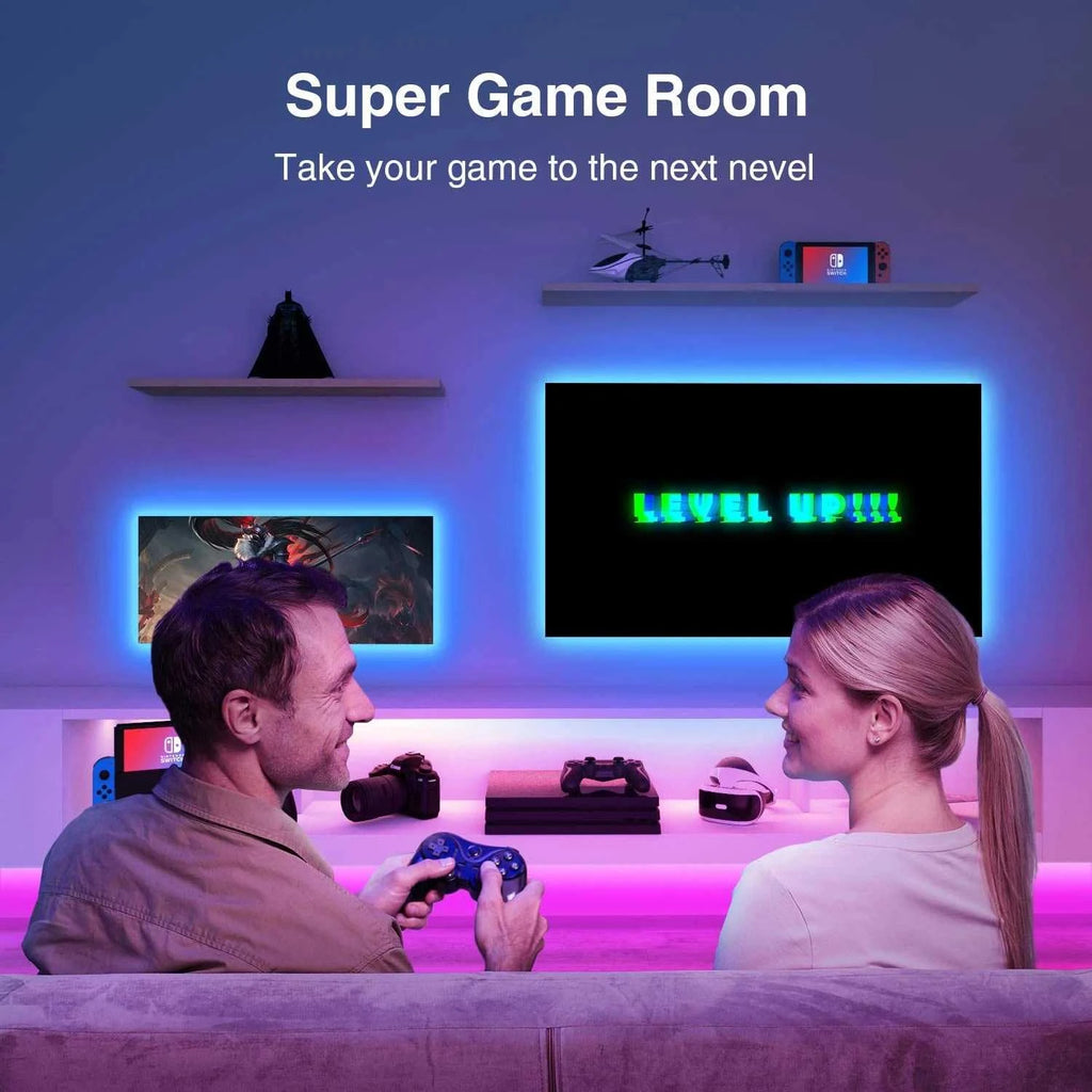 Led Lights For Bedroom Bluetooth Wifi App Remote Control Rgb Led Light Strip 5050 Rgb Usb 5V Led Tape Tv Backlight Room Lighting The jack market .AU The jack market .AU Home $ 52 136:9131324113#WIFI W 44 KEY;380:200746124#4M