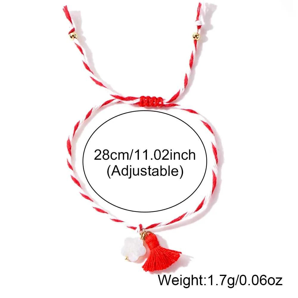Go2boho Design Tassel Multi Red White Twist Rope Spring Series 2024 Tradition Cute Pendant Greek March Bracelets for Women The jack market .AU The jack market .AU Jewellery & Chains $ 46 200001034:1879172067#B-B23111001I