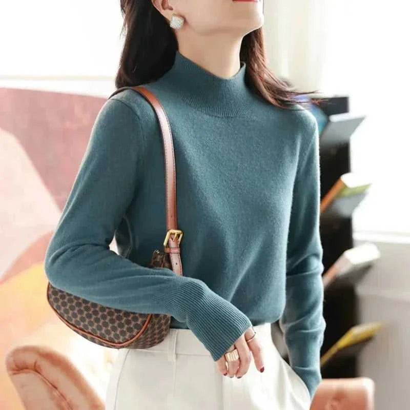 Autumn Winter chic Bottom Sweaters Women Fashion Turtleneck Pullover Slim Long Sleeve Knitted Jumpers Soft Warm Pull Femme Top The jack market .AU The jack market .AU $ 60 14:173#blue;5:200003528