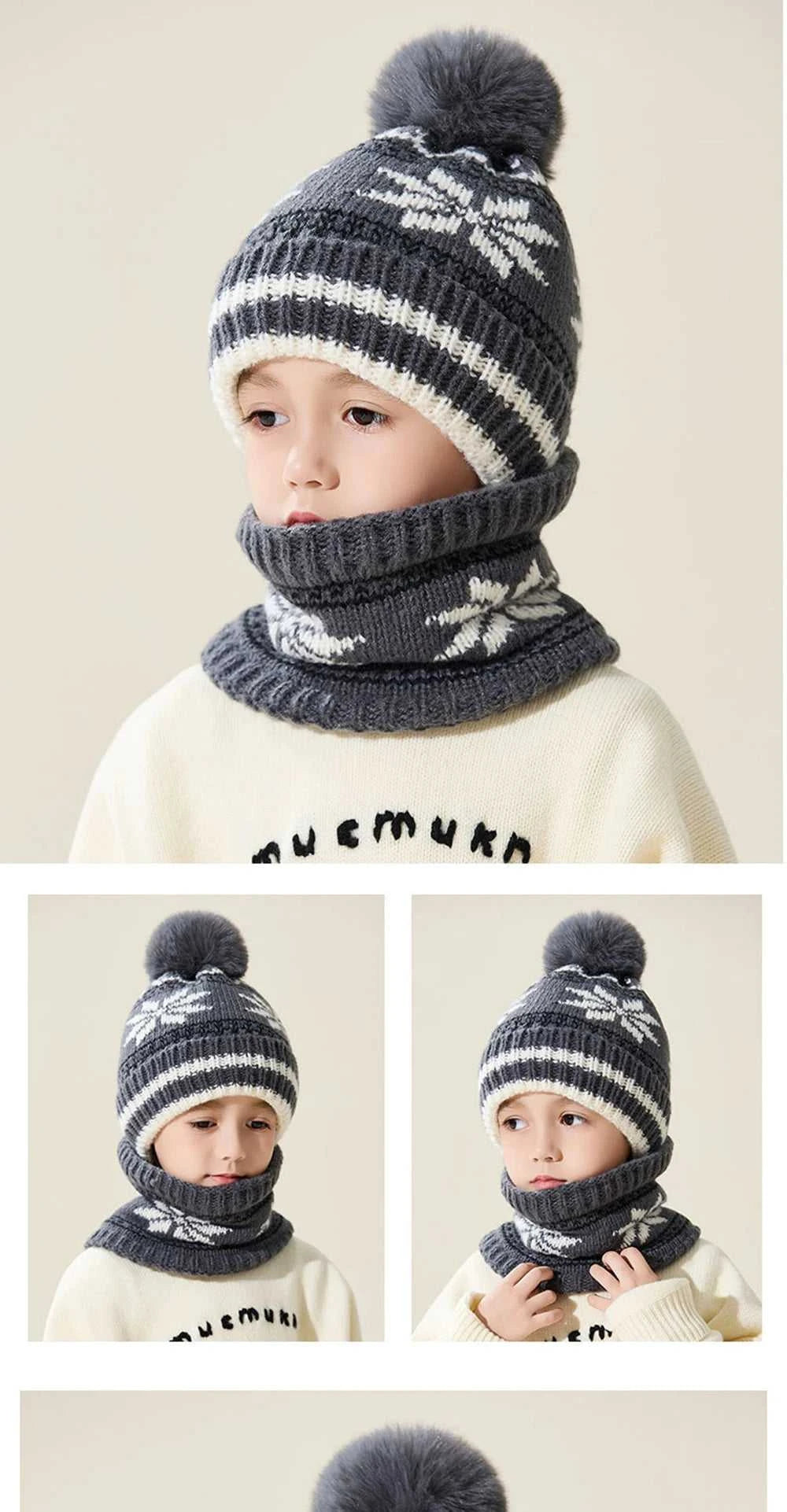 Children's Hats Autumn Winter Knit Hats Boys Girls Thick Scarves Hats Set Soft Comfortable Woolen Beanies Cap Wholesale The jack market .AU The jack market .AU Mum & Kids: Essential Products for Every Family $ 28 14:29#Black;5:200001058