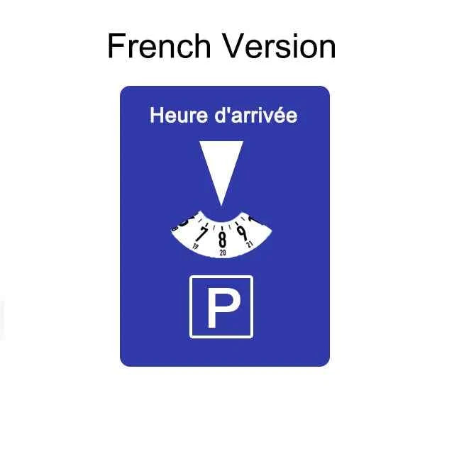 Vehicle Portable Car Parking Disc Timer Clock Arrival Time Display Blue Plastic Parking Time Tools