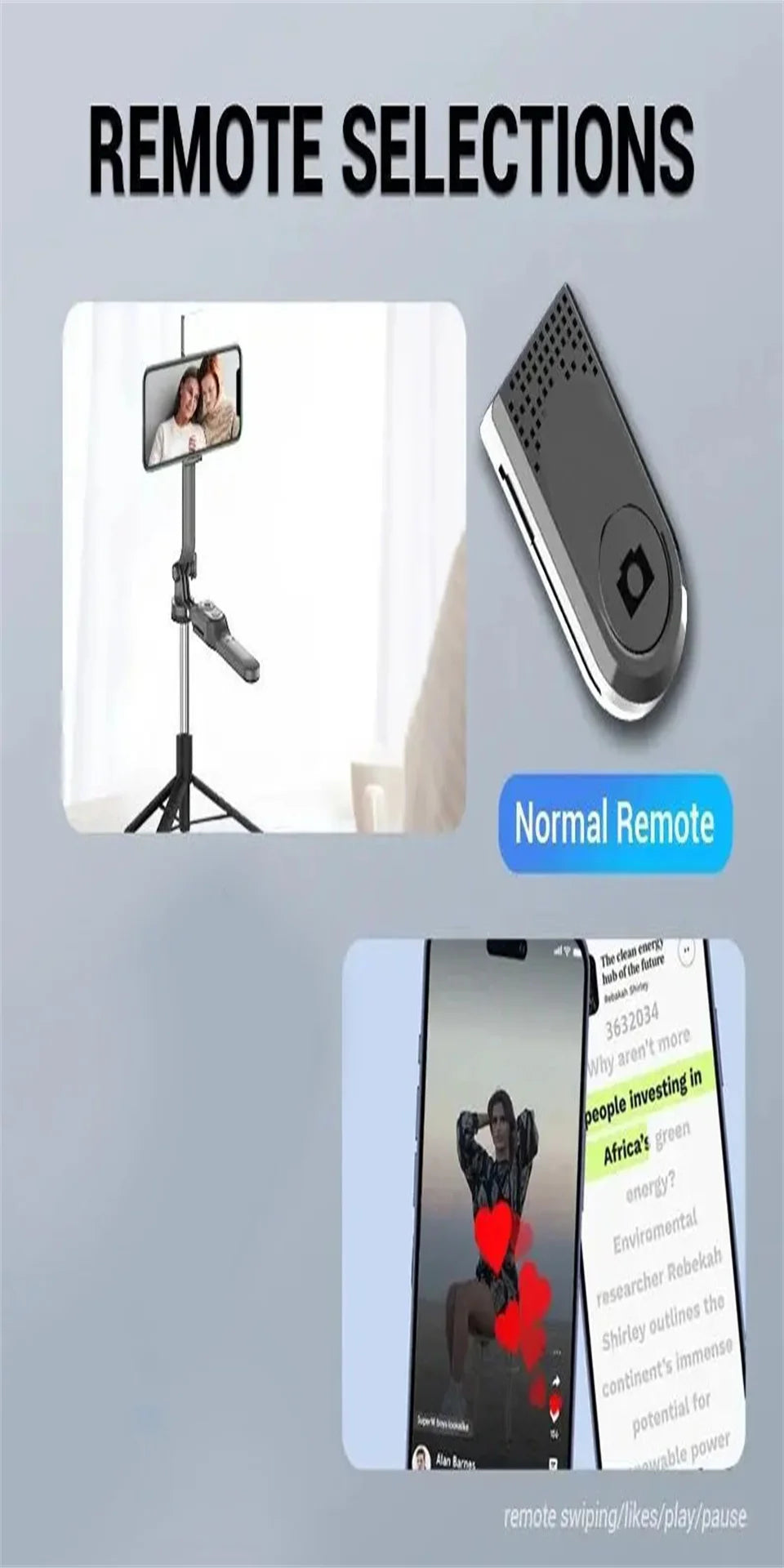 FANGTUOSI 2024 New Wireless Selfie Stick Tripod Foldable Stand For Gopro Action Cameras Smartphones Balance Steady Shooting Live