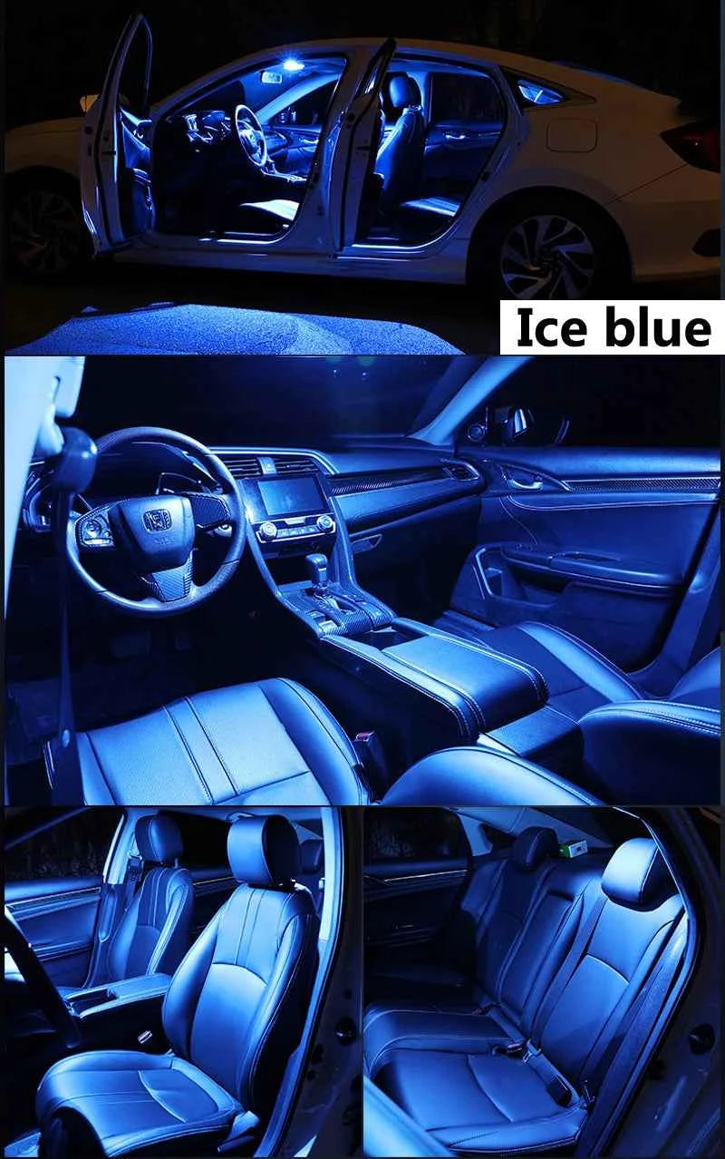 ZITWO 9Pcs Car Indoor Lamp For Honda Civic 8 MK8 8th Generation 2006 2007 2008 2009 2010 2011 LED Bulb Interior Plate Light Kit