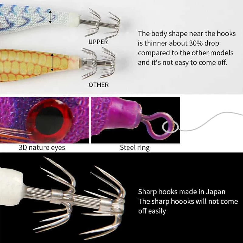 Luminous Colorful Floating Fishing Bait Squid Jig Artificial Fishing Lure Squid Hook Wood Shrimp Fishing Bait Octopus Cuttlefish The jack market .AU The jack market .AU Fishing Gear $ 23 14:200006151#F