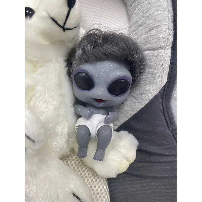 5inch Mini Baby Doll Reborn Dolls Lifelike Solid Soft Silicone Alien Baby Stretchable Doll Children Toy Reborn Gift