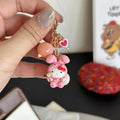 Sanrios Animal Kitty Cat Keychain Kawaii Cute Anime Hellokittys Cellphone Strap Pendant Purse Bag Charm Accessories Girls Gift