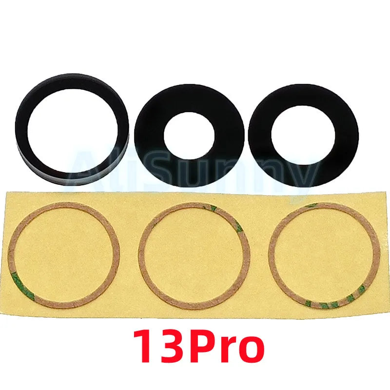 AliSunny Back Camera Glass for iPhone 14 11 12 13 Pro Max X XS XR 7 8 6 6S Plus Back Rear Camera Lens 3M Sticker Parts Wholesale