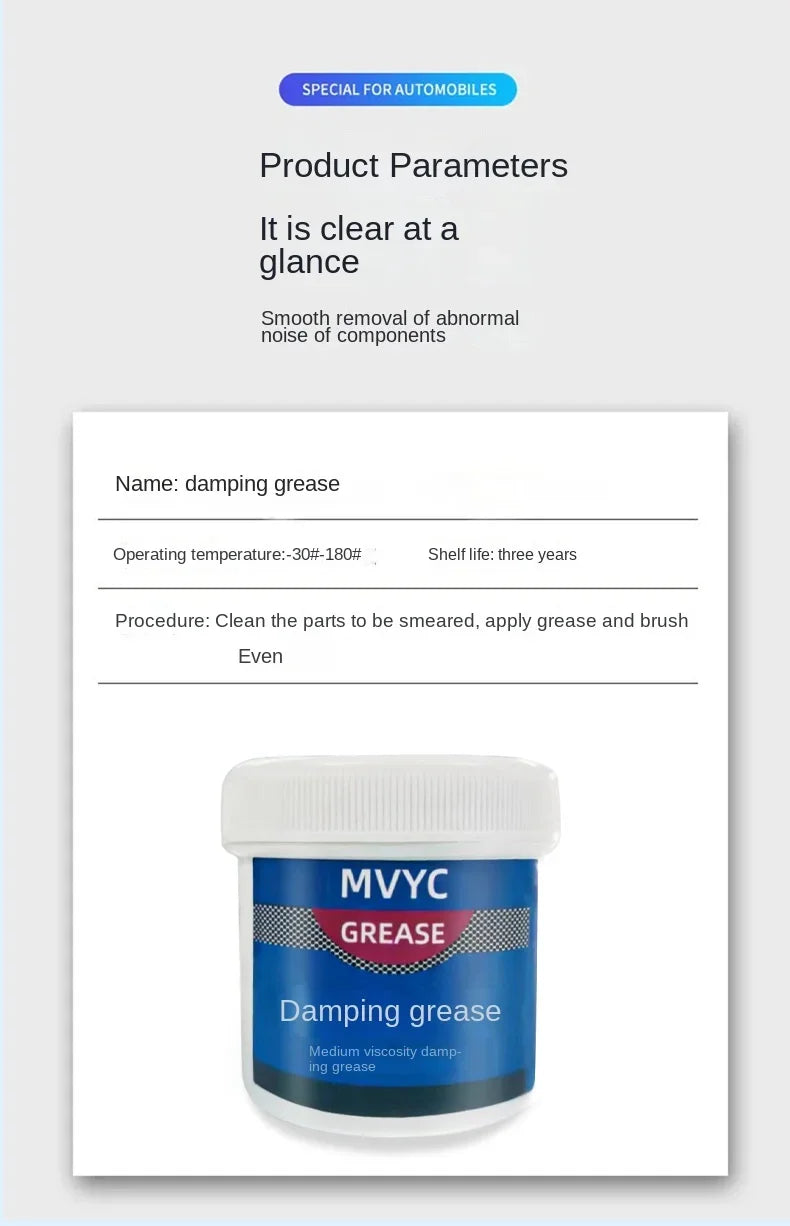 Car Lubricant Grease Gear Oil Grease Waterproof & Strong Adhesion Door Abnormal Noise Oil For Mechanical Maintenance Eliminate