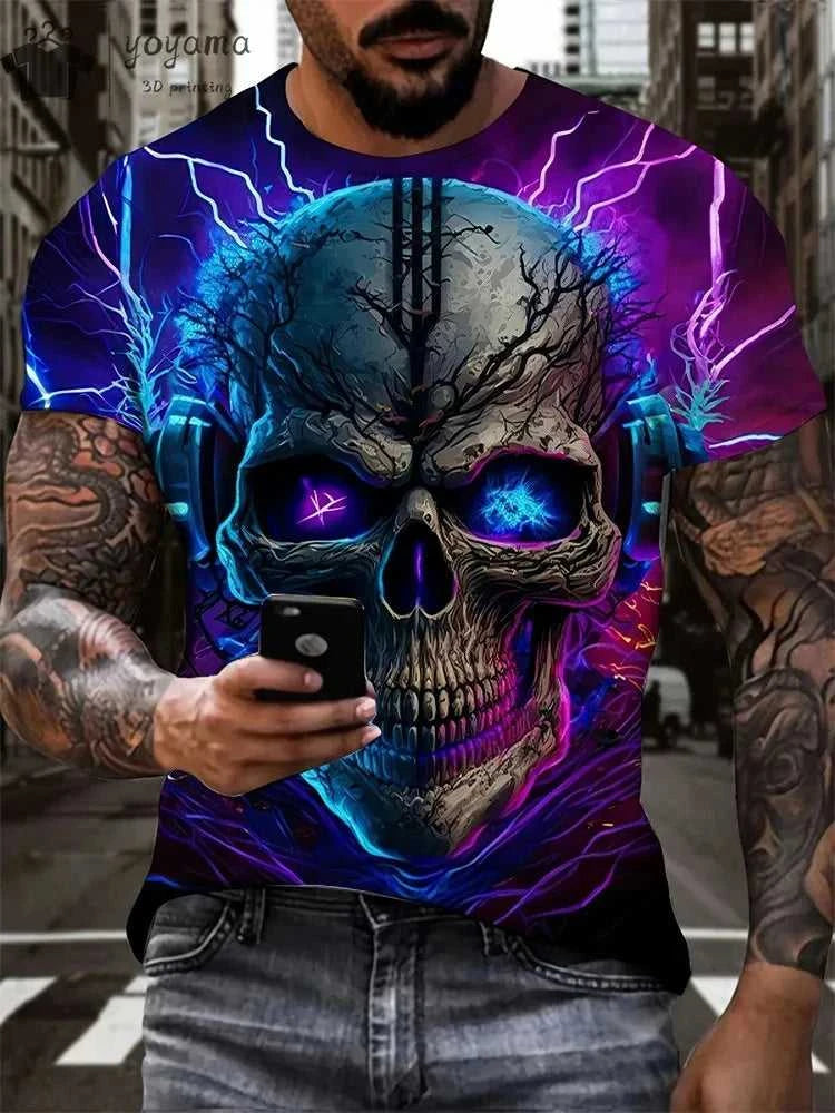 Men's Horror Skull Print T-Shirt 3D Print Vintage O-Neck Short Sleeve Fashion Oversized T-Shirts Men's Summer Street Clothing The jack market .AU The jack market .AU Men Fashion $ 25 14:771#P2TGL22WU;5:100014066