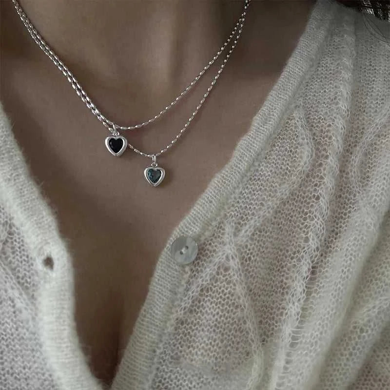 New 925 Sterling Silver Heart Necklaces Pendant Fashion Sterling Silver Jewelry Statement for Women The jack market .AU The jack market .AU Jewellery & Chains $ 49 200000226:200004890#blue
