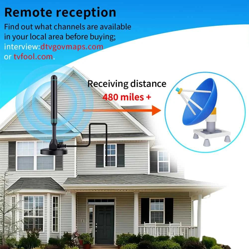 4K/1080P HD Digital TV Antenna with Signal Amplifier 480+ Miles Indoor Outdoor Antenna Magnetic Base VHF UHF Digital HD Aerial The jack market .AU The jack market .AU Accessories Electronics $ 2119 14:203432010#Built in signal ;200007763:201336099