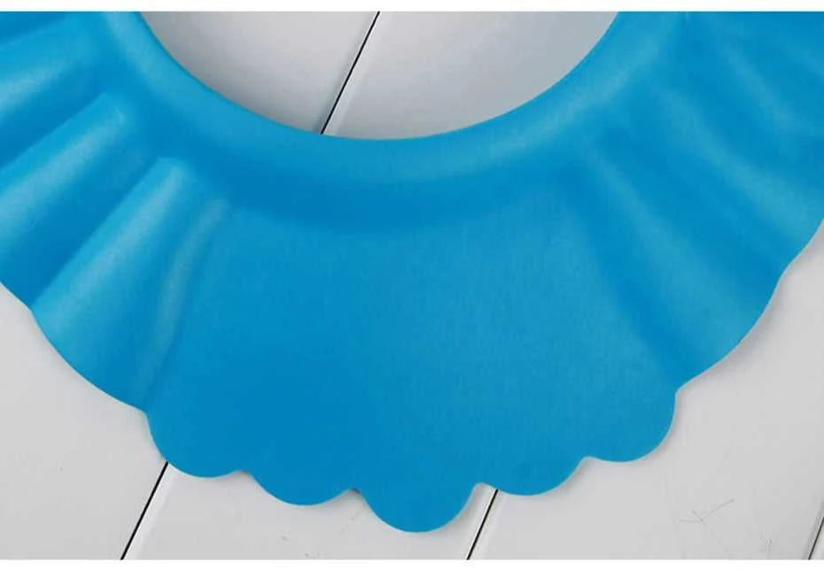 Adjustable Baby Bath Cap with Visor Hat - Waterproof Shower Protection Shampoo Splashguard Hair Wash Shield for Infants