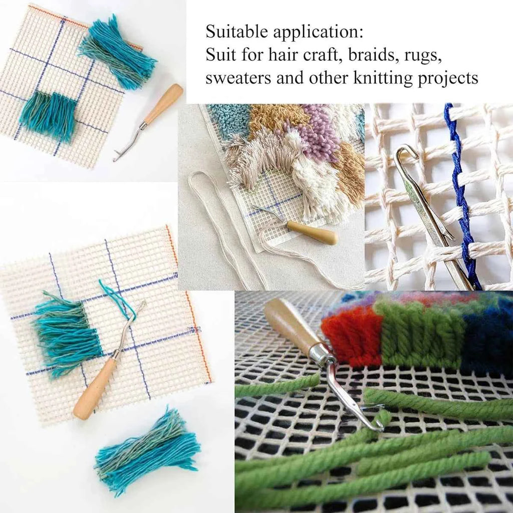 Dreadlock Diva 5Pcs Bent Latch Hook Set - Effortless Hair Braiding & Crochet Tool for Stunning Styles