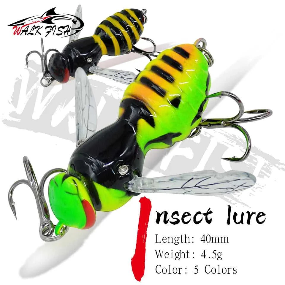 WALK FISH 4.5g 40mm Insect Lure Fishing Lures Bionic Swimbaits Wobblers Sea Bass Fishing Artificial Bait Hard Baits Bass Pike The jack market .AU The jack market .AU Fishing Gear $ 28 14:29#A1