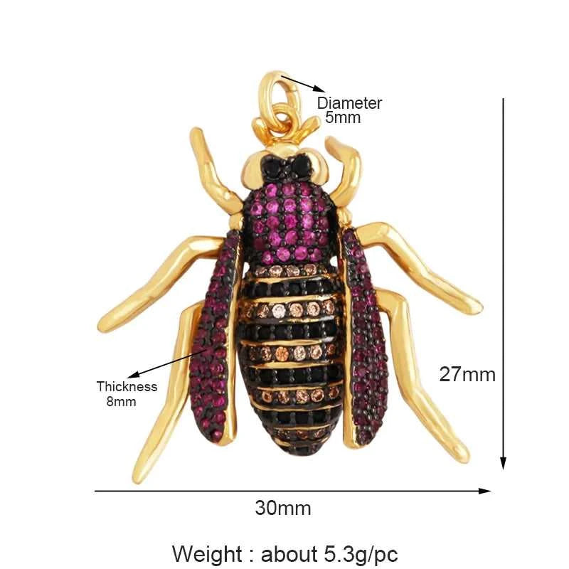 Colourful Fly Bee Ladybird Insect Charm Paved with Rainbow Cubic Zirconia,18K Gold Plated Jewelry Making Hand Craft Material M75 The jack market .AU The jack market .AU Jewellery & Chains $ 63 14:29#M750426-Gold;200007763:201336100