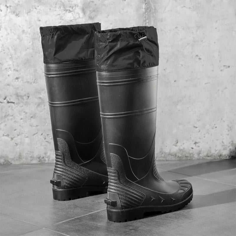Black High-Top Men's Rain Boots, Adjustable Drawstring Long Boots, Wear-Resistant, Non-Slip, Outdoor Fishing Waterproof Boots, Farm Work Rain Boots, Pvc Water Boots The jack market .AU The jack market .AU Step Up Your Style: Trendy Shoes for Every Occasion! $ 71 14:193;200000124:200000364