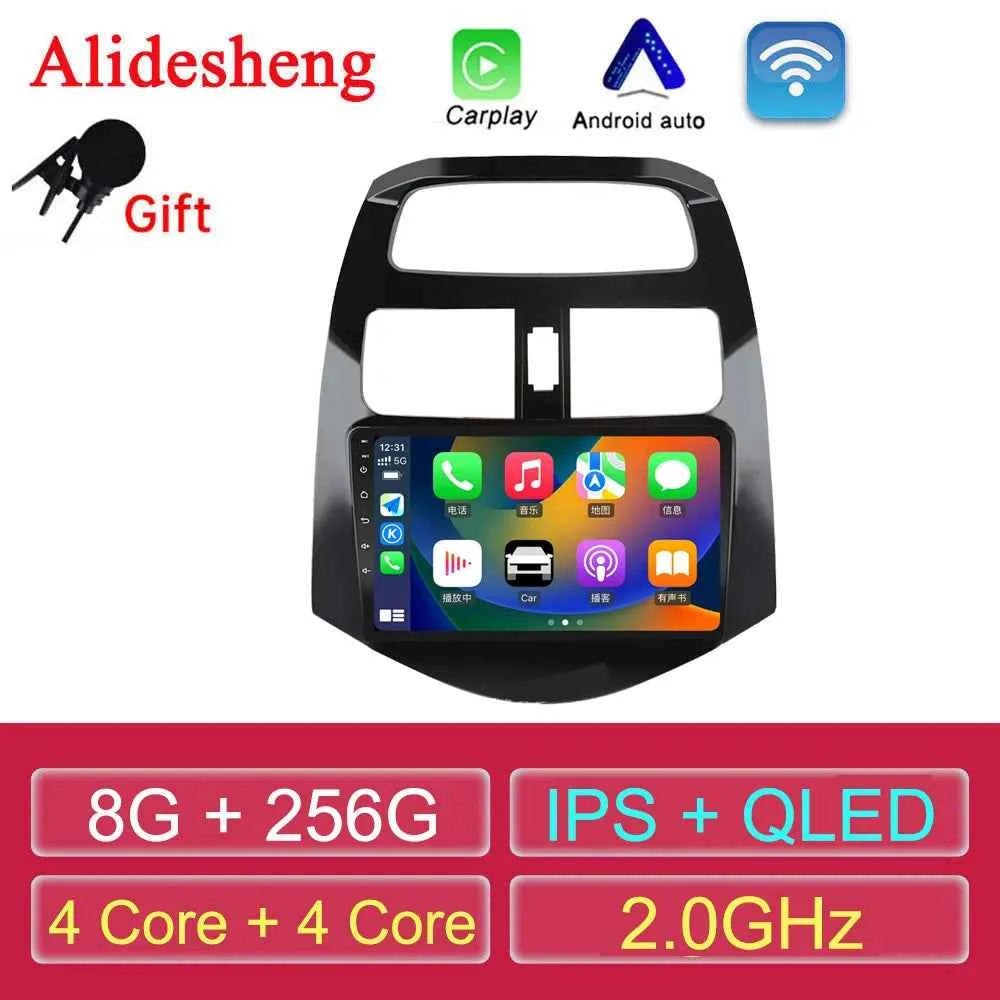 For Chevrolet Spark Beat Matiz Creative Android 12 Car Radio Audio video multimedia Player GPS Navigation 8G + 256G Carplay Auto