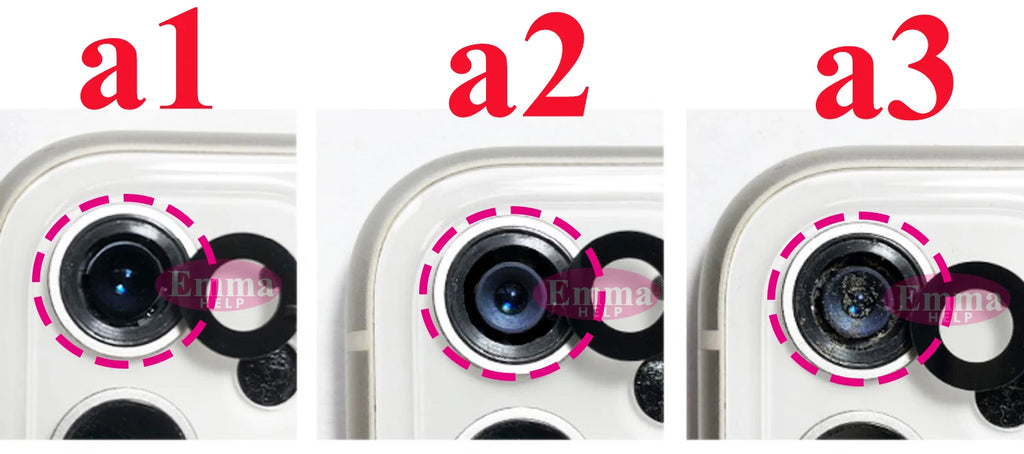 Sapphire Camera Lens Glass for iPhone 15/14/13/12/11 Pro Max Plus Mini - Complete Repair Kit with Adhesive