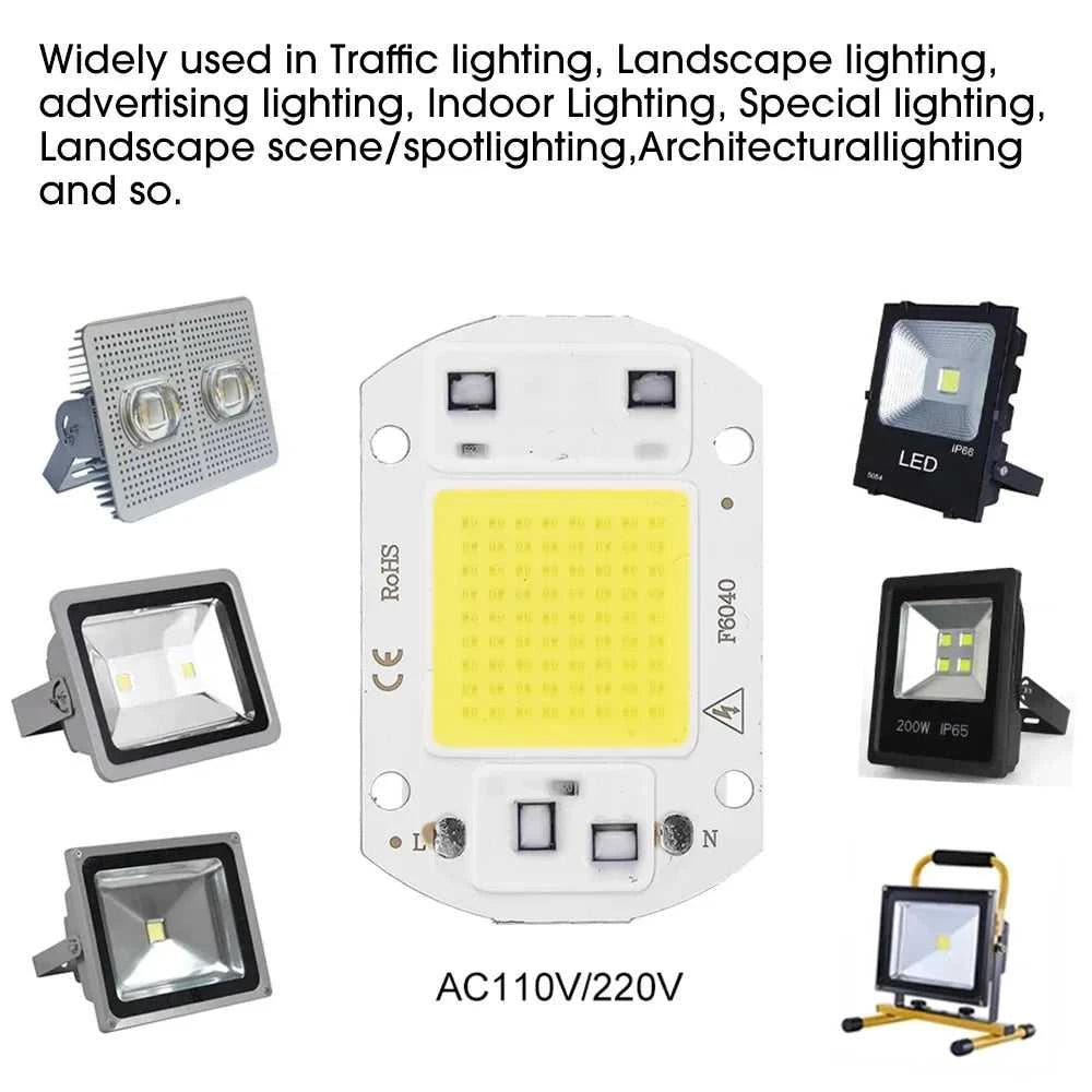 COB Chip LED Lamp 110V 220V 20W 30W 50W Smart IC No Need Driver Lampada LED Bulb Lamp for Flood Light Spotlight DIY Lighting The jack market .AU The jack market .AU Home $ 49 136:200002572#20W 220V warm