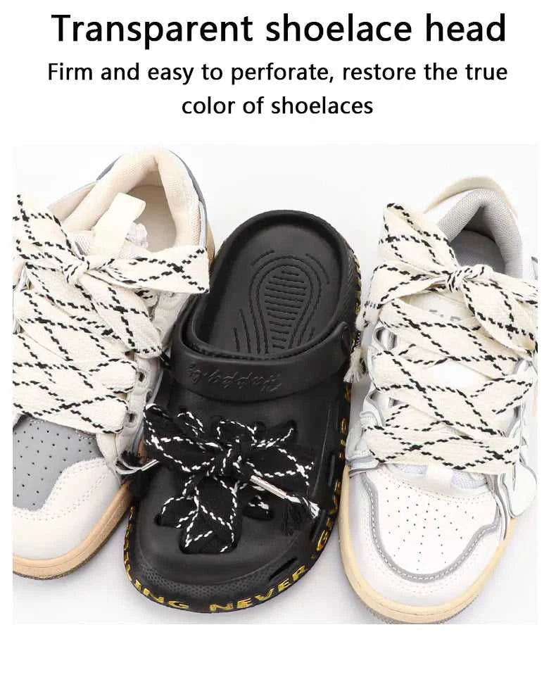 New Flat Shoelaces 2.5CM Wide Metal Head Shoelace Black Beige Sneakers Laces Shoes Accessories 120CM/140CM 1Pair Strings The jack market .AU The jack market .AU Step Up Your Style: Trendy Shoes for Every Occasion! $ 47 14:193#Black;380:200006543