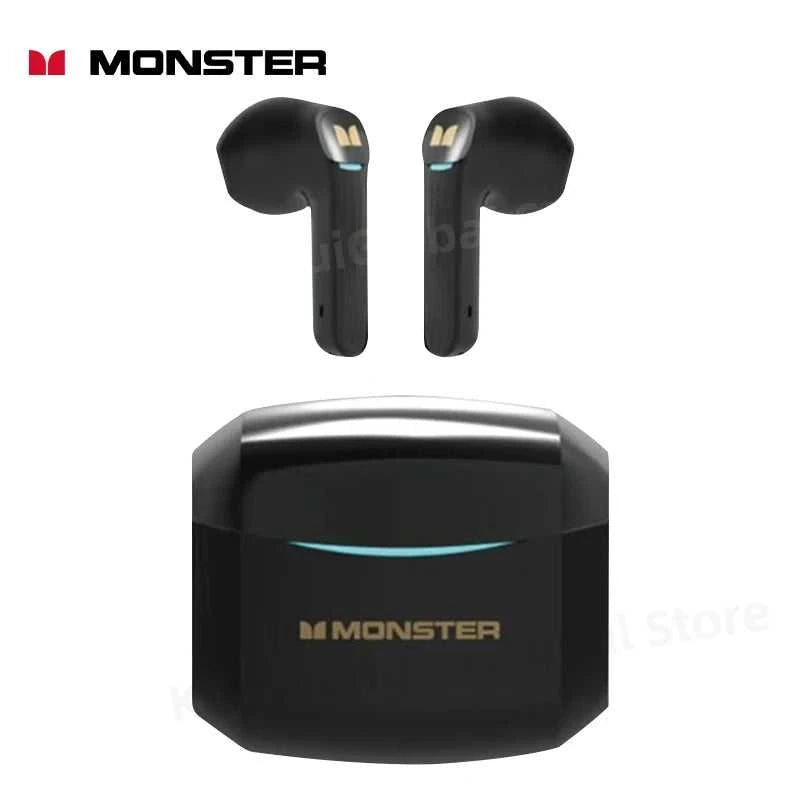 Monster GT06 Wireless Bluetooth 5.1 Headphones TWS Gaming Earbuds Noise Reduction Sports Earphones With Mic Long standby 450mAh The jack market .AU The jack market .AU Accessories Electronics $ 72 14:10#Black