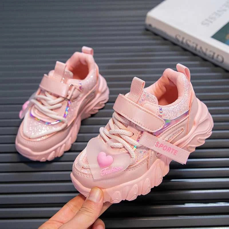 Girls Sports Shoes Kids Running Sneakers for School Fashion Cute Shiny Non-slip Children's Casual Shoes with Heart Spring Autumn The jack market .AU The jack market .AU Mum & Kids: Essential Products for Every Family $ 48 14:496;200000124:100010441