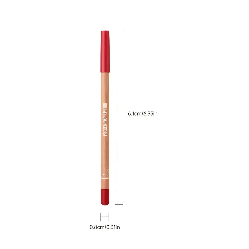 Waterproof Matte Lip Liner, Long Lasting High Pigment Lip Pencil, Smooth Precise Lip Contour for Women