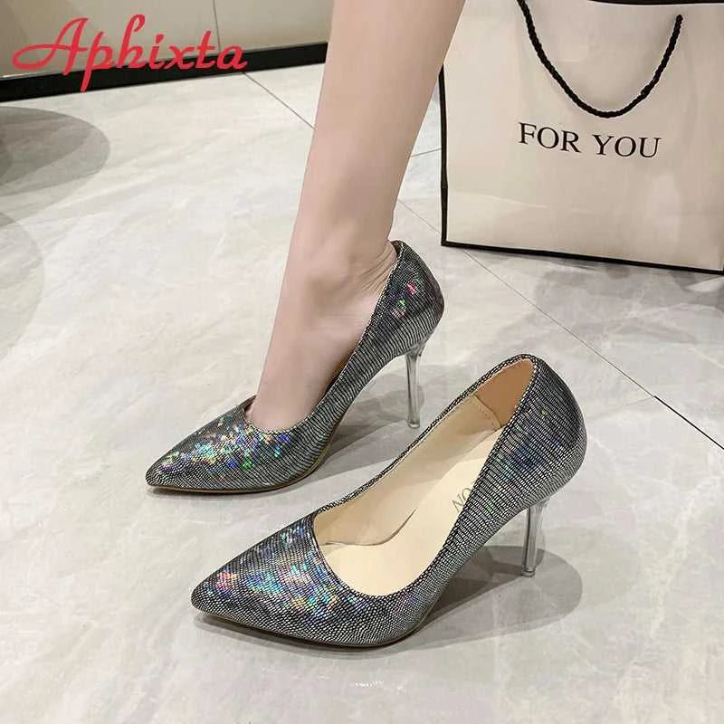 Aphixta 10cm High Tansparent Stiletto Heels Women Pumps Dazzle Colorful Official Party Shoes Big Size 33-50 The jack market .AU The jack market .AU Step Up Your Style: Trendy Shoes for Every Occasion! $ 82 14:173#Pink;200000124:200006266#50