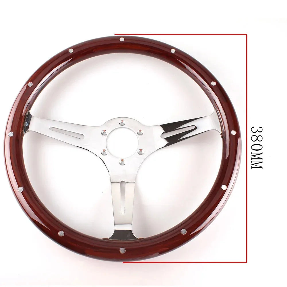 Car Universal Decorative Personalized Classic Wood Car Accessories Car Steering Wheel for Racing Cars