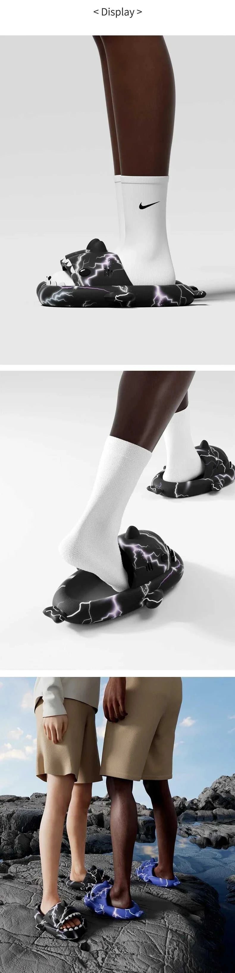 2025 Men Cool Lightning Shark Slippers Boys Bathroom Non-slip Sandals Outdoor Comfortable EVA Flip Flops Adult Soft Flat Shoe The jack market .AU The jack market .AU Step Up Your Style: Trendy Shoes for Every Occasion! $ 67 14:771#A;200000124:200000285#40-41