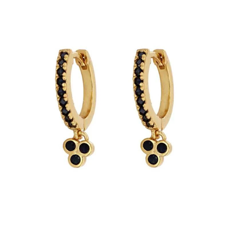 TIANDE Black Zircon Hoop Drop Earrings for Women Gold Plated Piercing Women's Dangle Earrings Set 2022 Fashion Jewelry Wholesale The jack market .AU The jack market .AU Jewellery & Chains $ 48 200001034:200025551#JQH0068-SS-5
