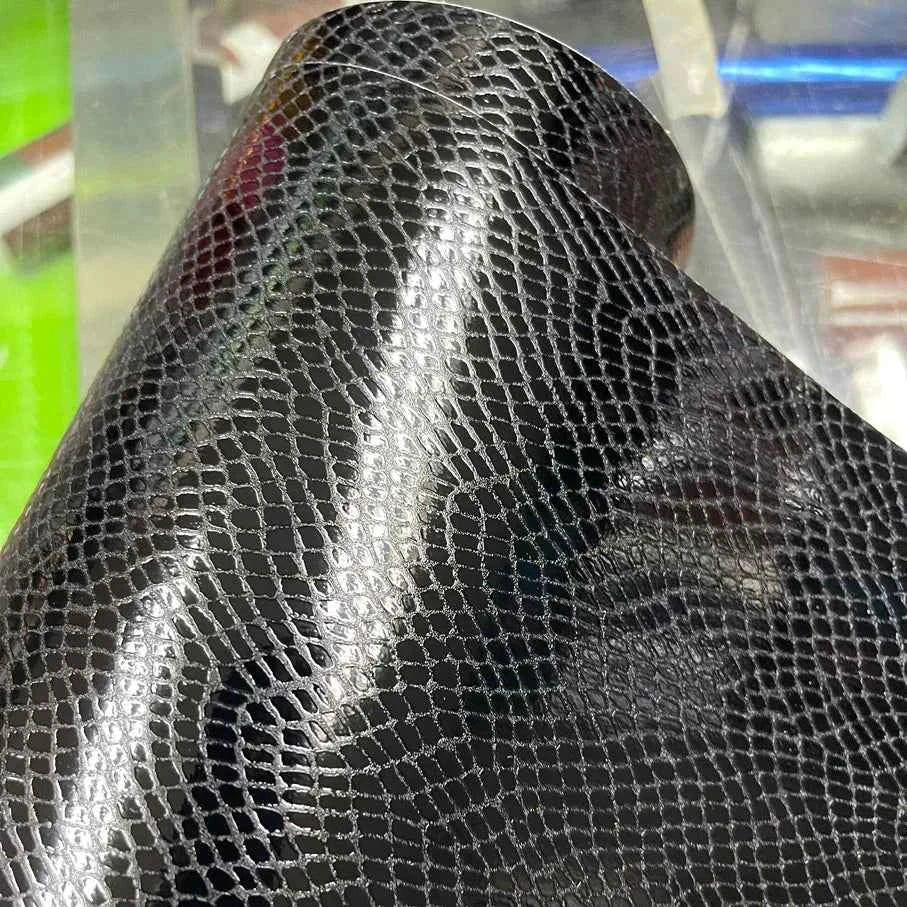 50CM*800CM Black Snake Skin Leather Grain Texture Vinyl Car Wrap Sticker Decal Film Adhesive Sticker Interior Car Styling