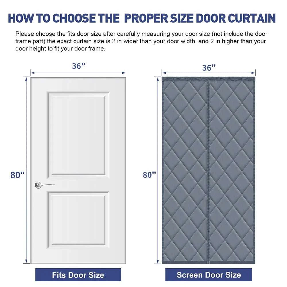 Thermal Insulated Door Curtain Magnetic Insulated Door Covers for Winter Door Blanket Thicken Cotton Insulation Doors Screen The jack market .AU The jack market .AU Home $ 87 14:10#Brown 80x205cm