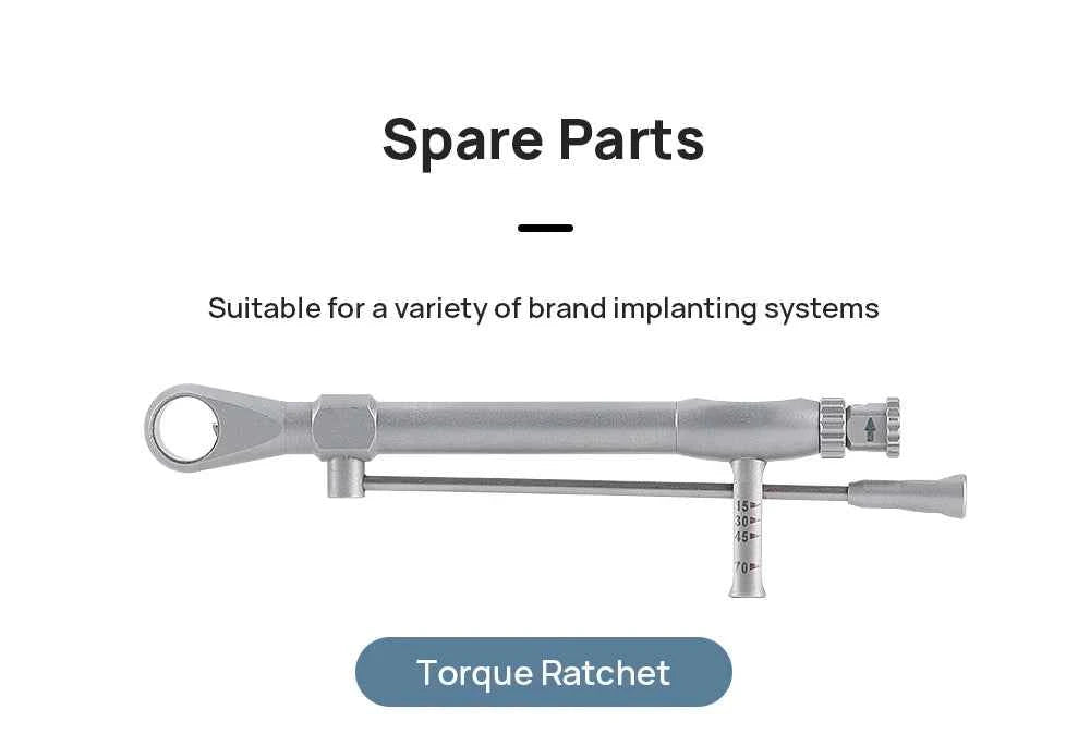 AZDENT Dental Implant Torque Wrench Kit - 16 Precision Drivers & 1 Autoclavable Wrench for Seamless Dental Procedures