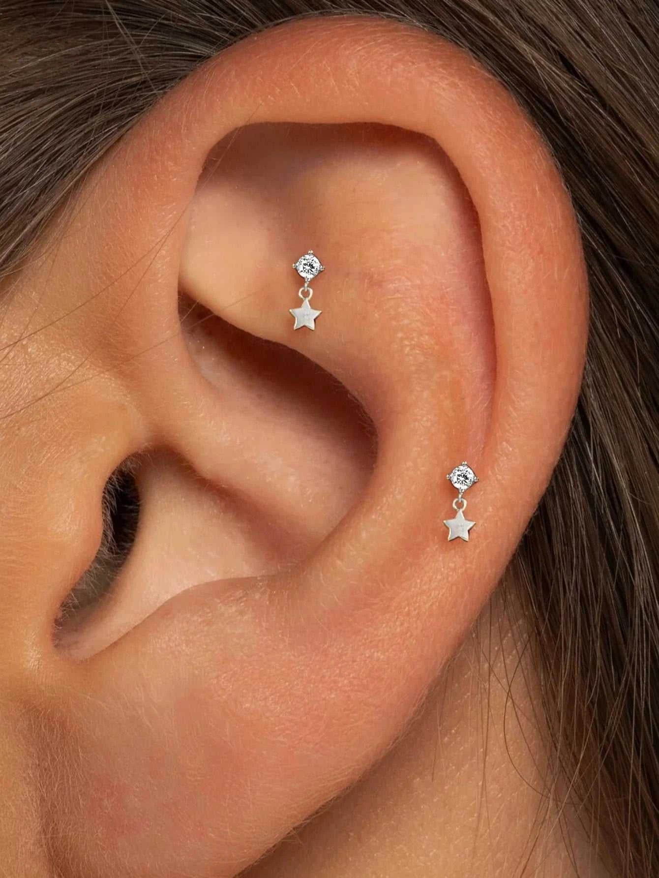 AIDE 925 Sterling Silver 1Pc Mini Shiny Heart/WaterDrop For Women Cartilage Piercing Earring INS Classic Pendant Tassel Gifts The jack market .AU The jack market .AU Jewellery & Chains $ 54 200000226:200006154#26;200001034:361180#1 piece