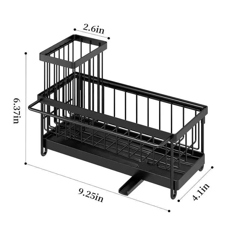 Stainless Steel Sink Sponge Drain Rack Multi-functional Countertop Faucet Soap Rack Dish Towel Storage Filter Basket The jack market .AU The jack market .AU Home $ 67 14:201527806#black-3